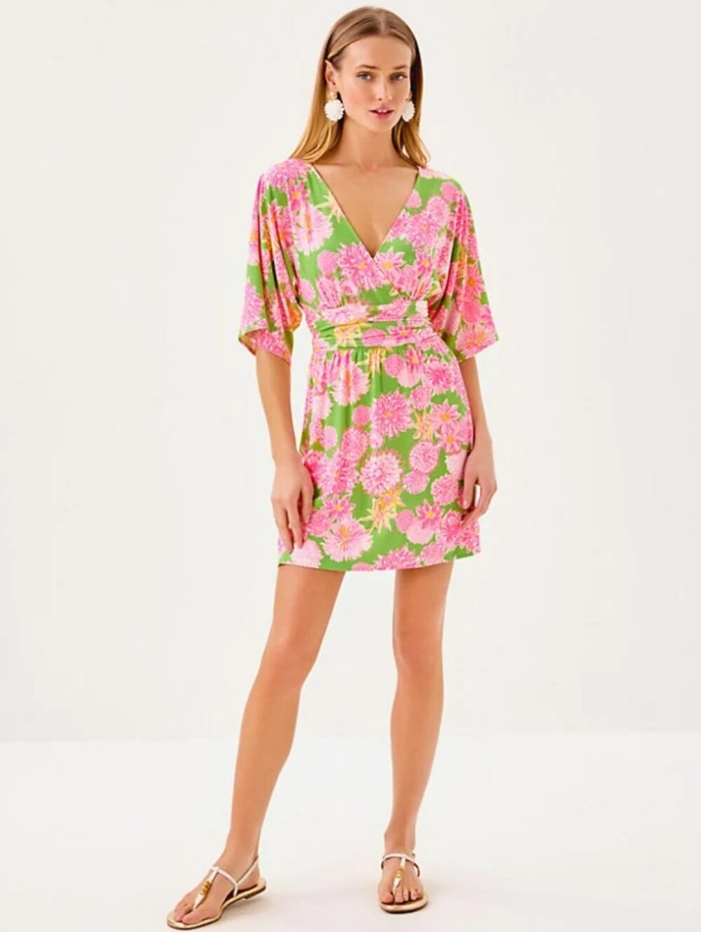 Lilly Pulitzee Parigi Knit Skort Romper Size XL Green Floral